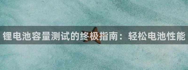 尊龙凯时不朽情缘：锂电池容量测试的终极指南：轻松电池性能
